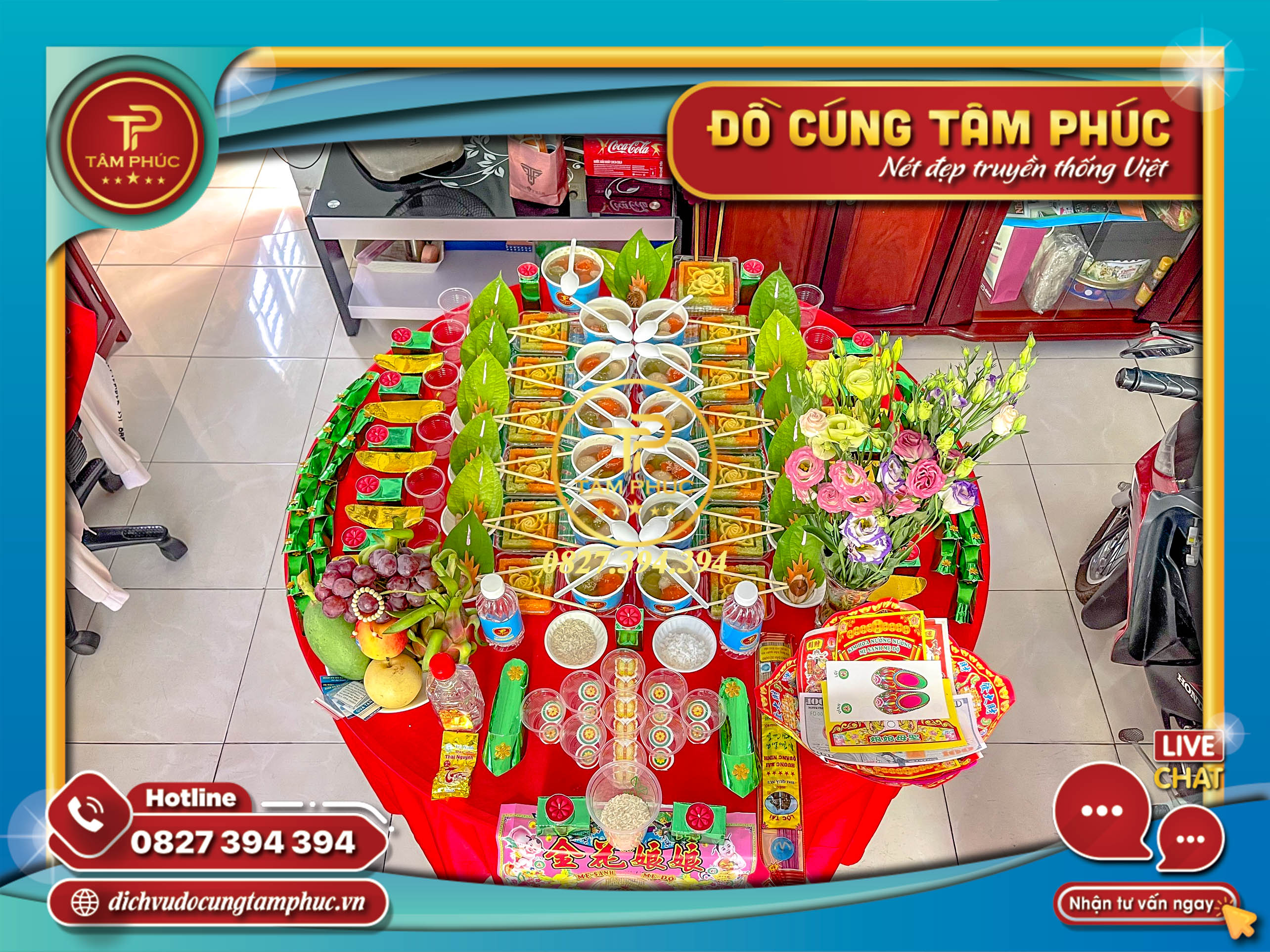 Mâm cúng Căn, Đầy tháng, Thôi Nôi, CHAY cho bé trọn gói.